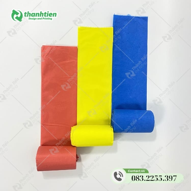 Túi đựng rác size nhỏ 3 màu dùng cho cá nhân, gia đình hay thùng rác công sở.