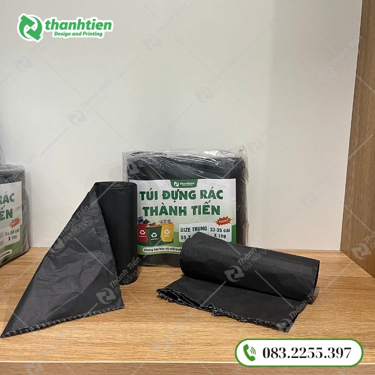 Mẫu túi đựng rác giá rẻ, chống ẩm tốt.