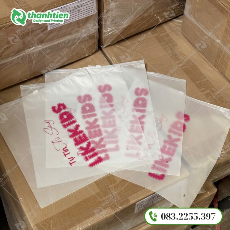 Túi nhựa PE khóa kéo giá sỉ, in đẹp tại Đà Nẵng