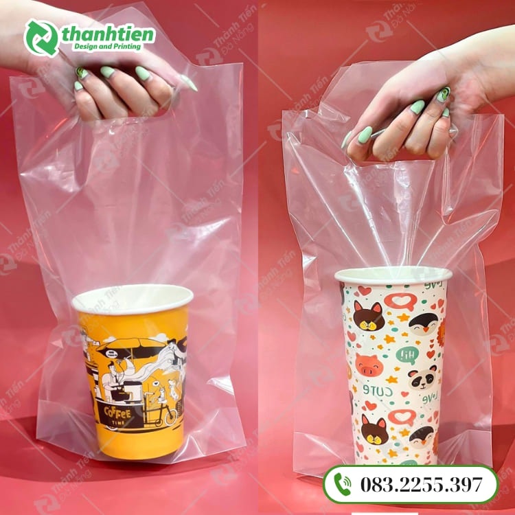 Túi nilon PE đựng ly