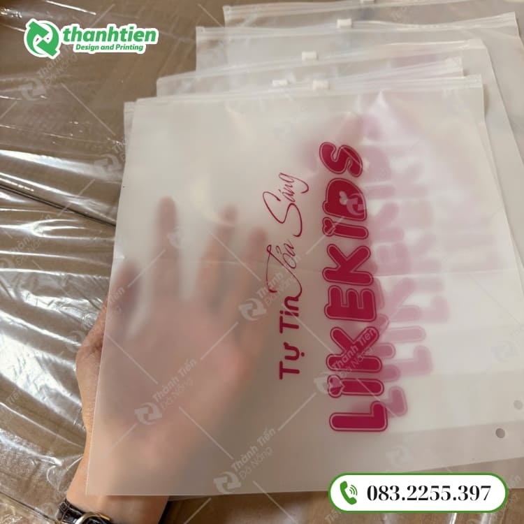 Túi PE khóa kéo giá sỉ, in ấn theo yêu cầu