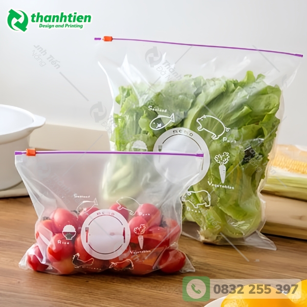 túi zipper khóa kéo đựng thực phẩm