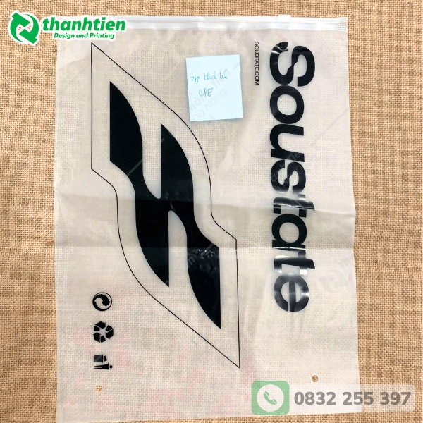 túi zip khóa kéo nhựa CPE