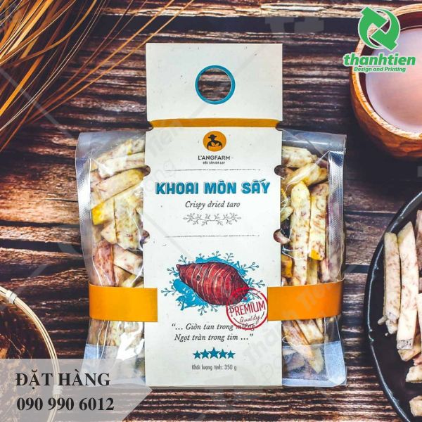 Túi đựng khoai môn sấy thiết kế sang trọng