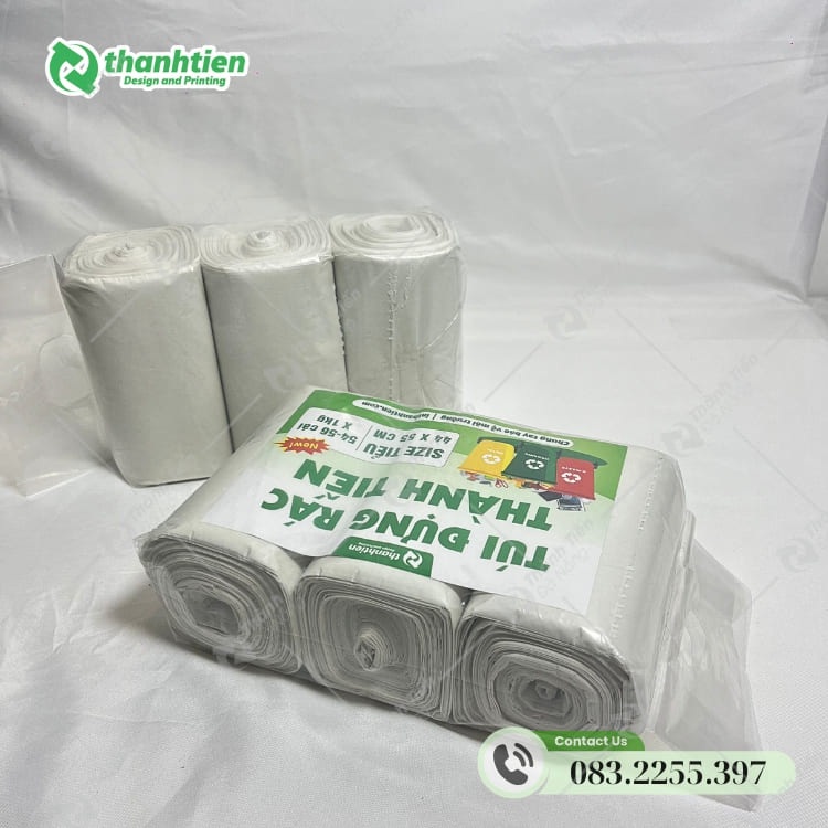 Đặt mua túi đựng rác màu trắng