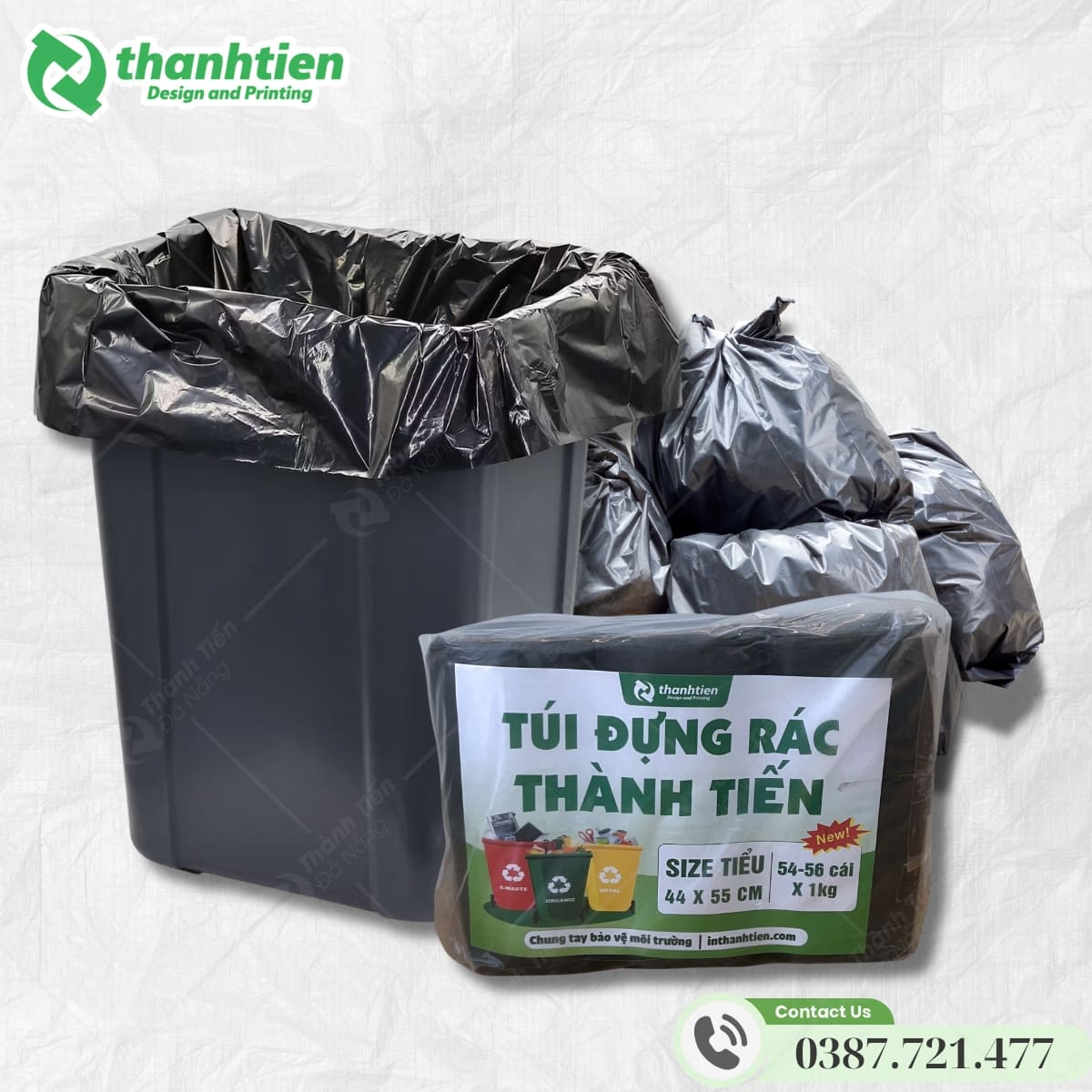 túi rác cuộn đen