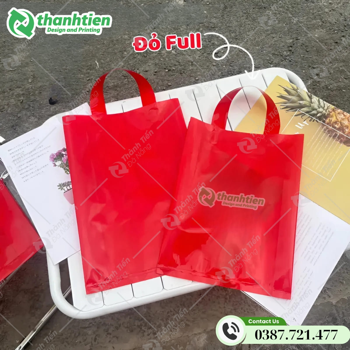 Túi bóng đỏ đựng quà tặng giá rẻ tại Đà Nẵng