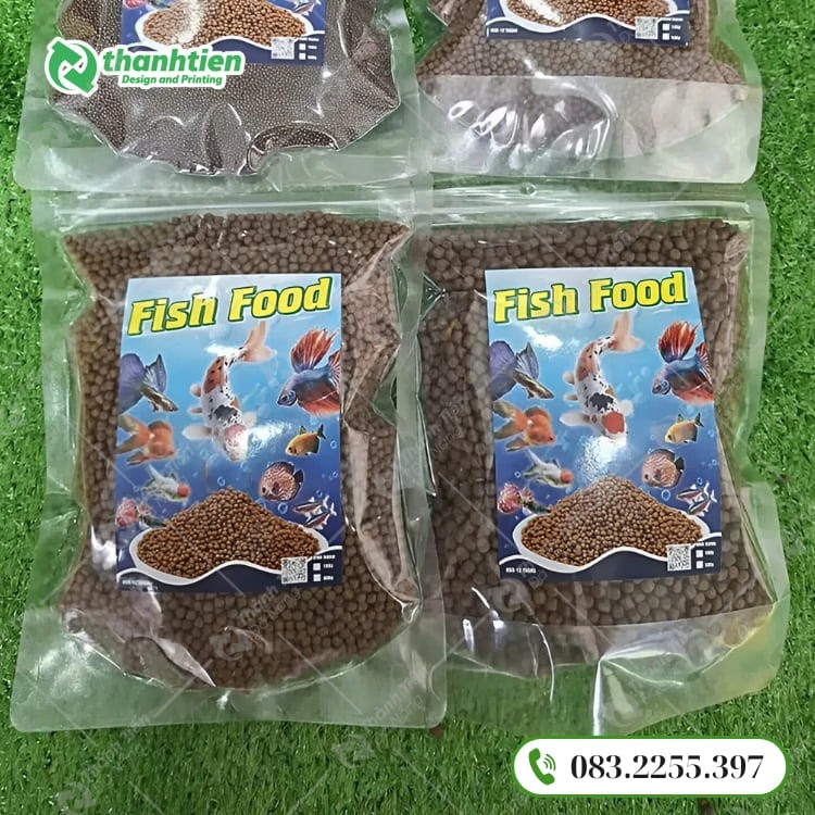 Bao bì đựng thức ăn cá cảnh giá rẻ, in ấn đẹp