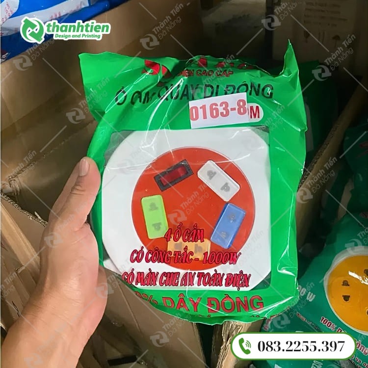 In bao bì ổ cắm điện số lượng ít