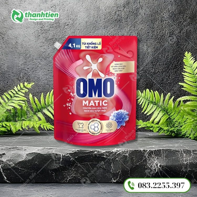 Sản xuất bao bì nước giặt, in ấn theo yêu cầu