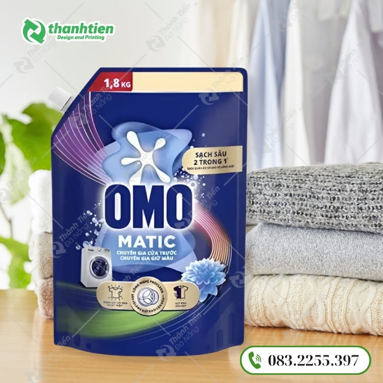 Thiết kế bao bì nước giặt tích hợp vòi xả 