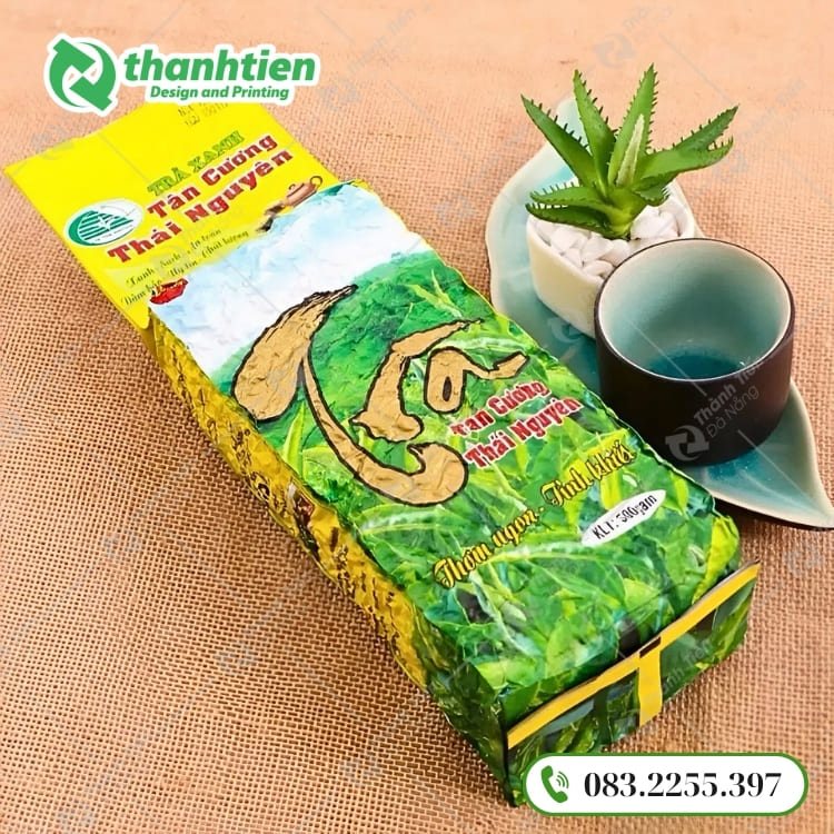 Bao bì trà Thái Nguyên thiết kế đẹp, chống ẩm tốt