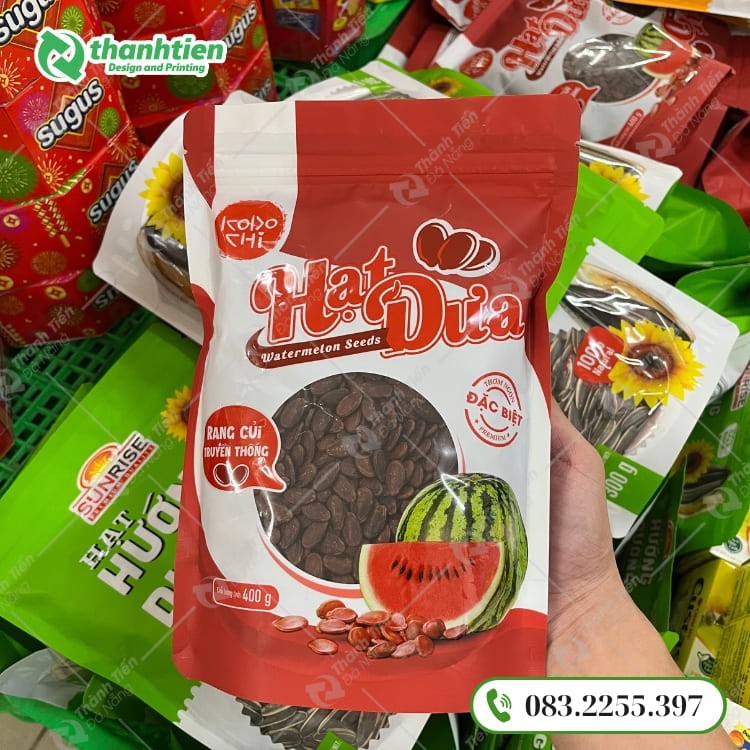 bao bì hạt dưa đẹp, chống ấm tốt