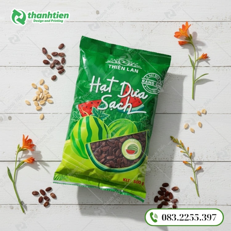 Bao bì hạt dưa giá rẻ, in theo yêu cầu