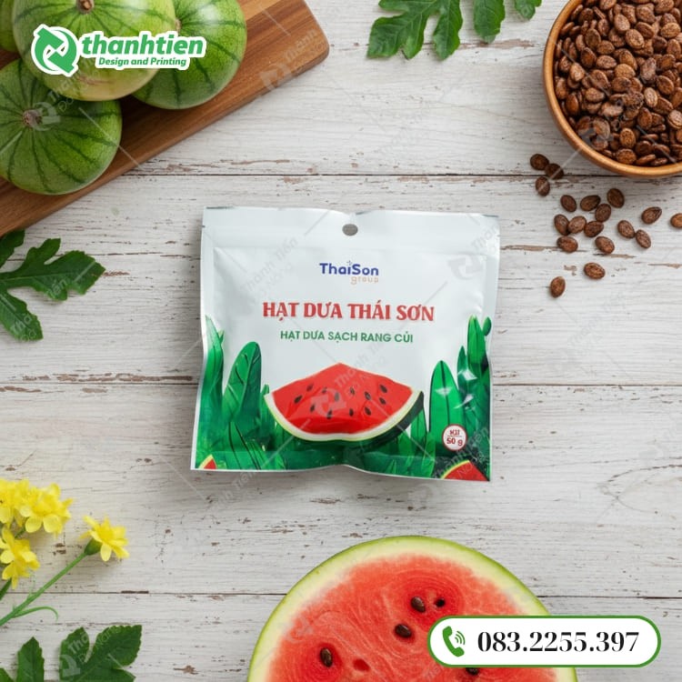 Bao bì hạt dưa Tết, đóng gói đẹp