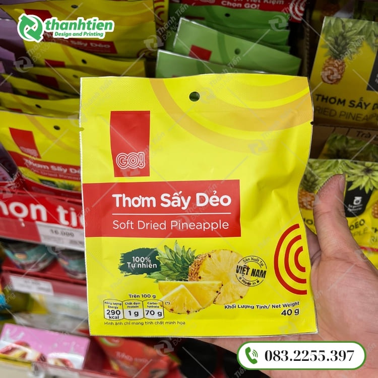 Bao bì trái cây sấy giá sỉ