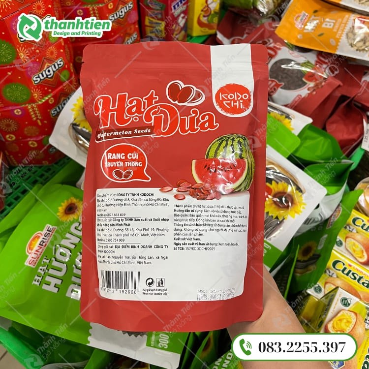 In bao bì hạt dưa giá sỉ tại Đà Nẵng