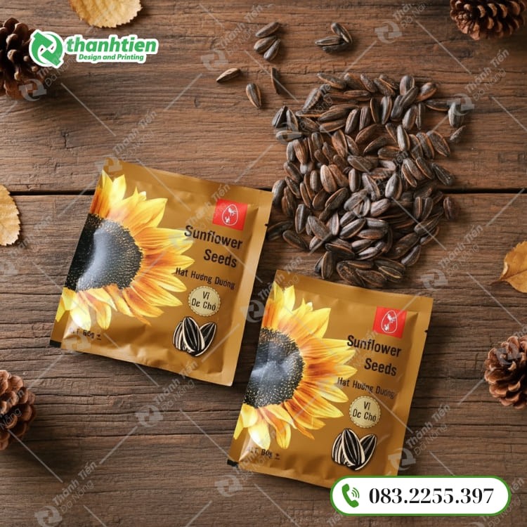 In bao bì hạt hướng dương theo yêu cầu