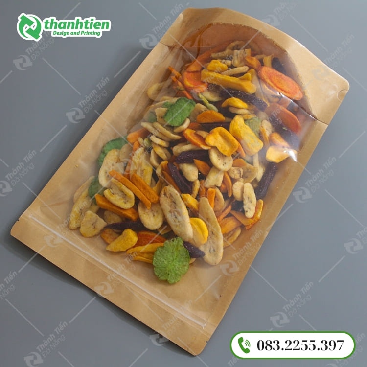 Túi giấy đựng trái cây sấy an toàn