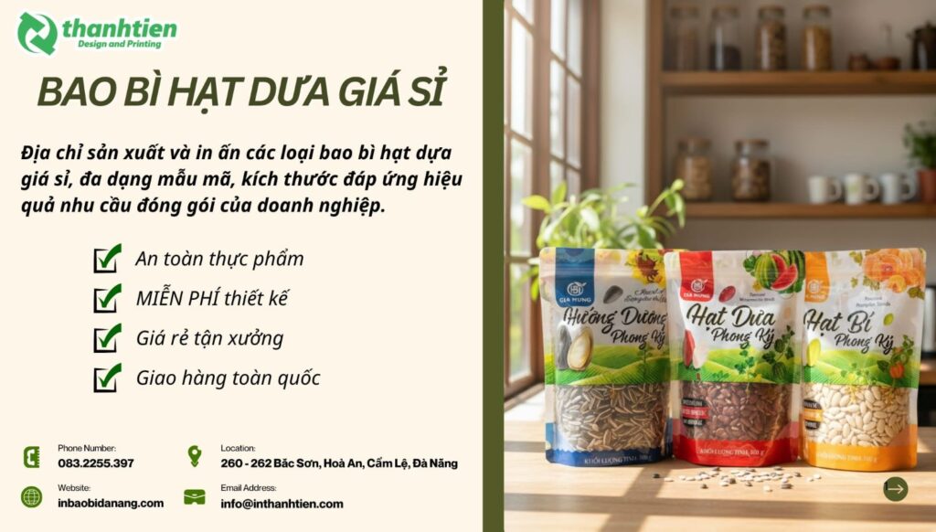 Xưởng sản xuất bao bì hạt dưa