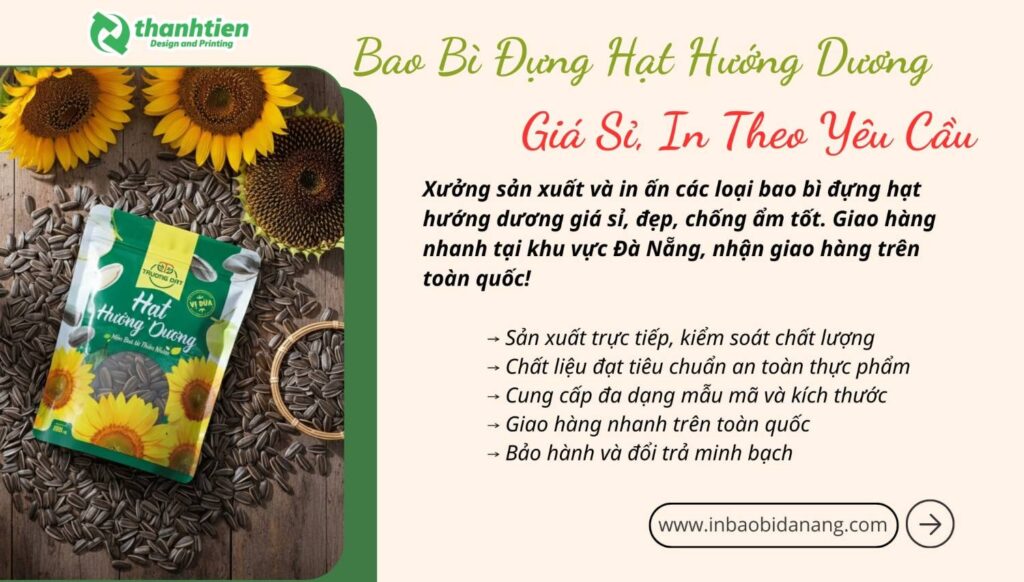 Xưởng sản xuất bao bì hạt hướng dương