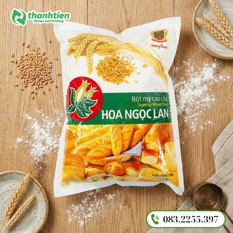 Bao bì bột mì cao cấp, in ấn chuyên nghiệp