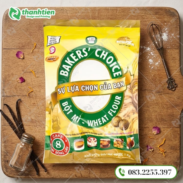 Bao bì đóng gói bột mì giá rẻ, in theo yêu cầu