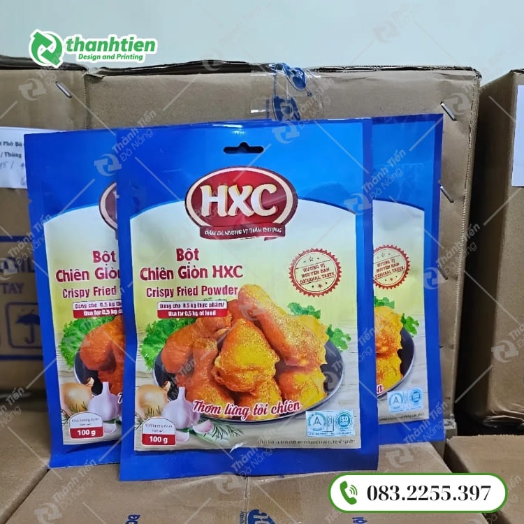 Bao bì đựng bột chiên giòn in đẹp, chống ẩm tốt
