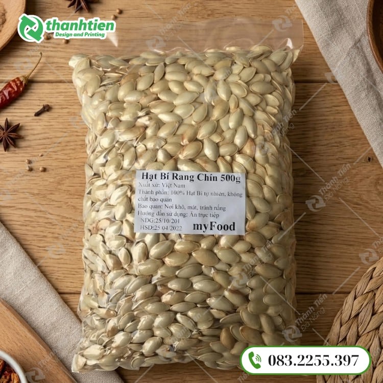 Bao bì đựng hạt bí giá rẻ, bảo quản cơ bản