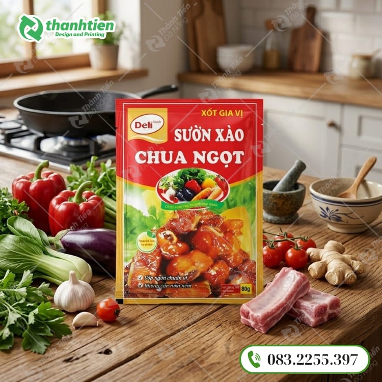 Bao bì gia vị giá rẻ, thiết kế đẹp