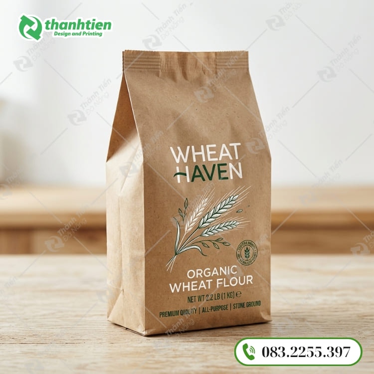 Bao bì giấy đựng bột mì an toàn