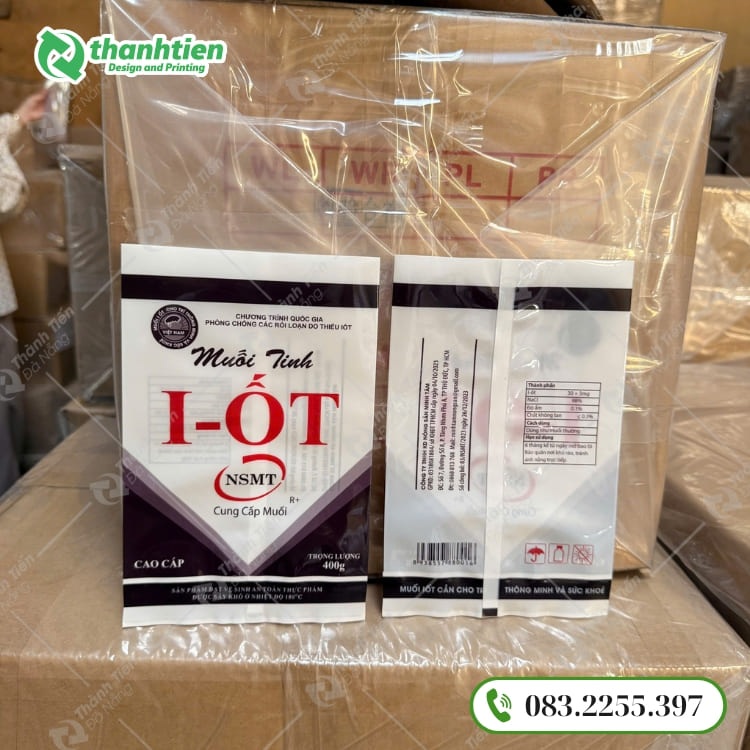 Bao bì gói gia vị an toàn, thiết kế hàn lưng giữa