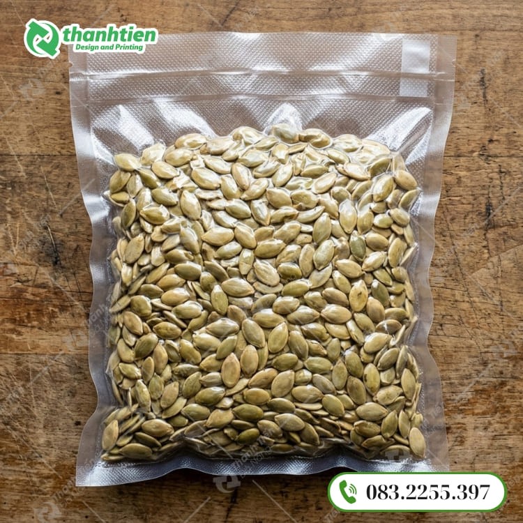 Bao bì hạt bí giá rẻ, thiết kế đơn giản