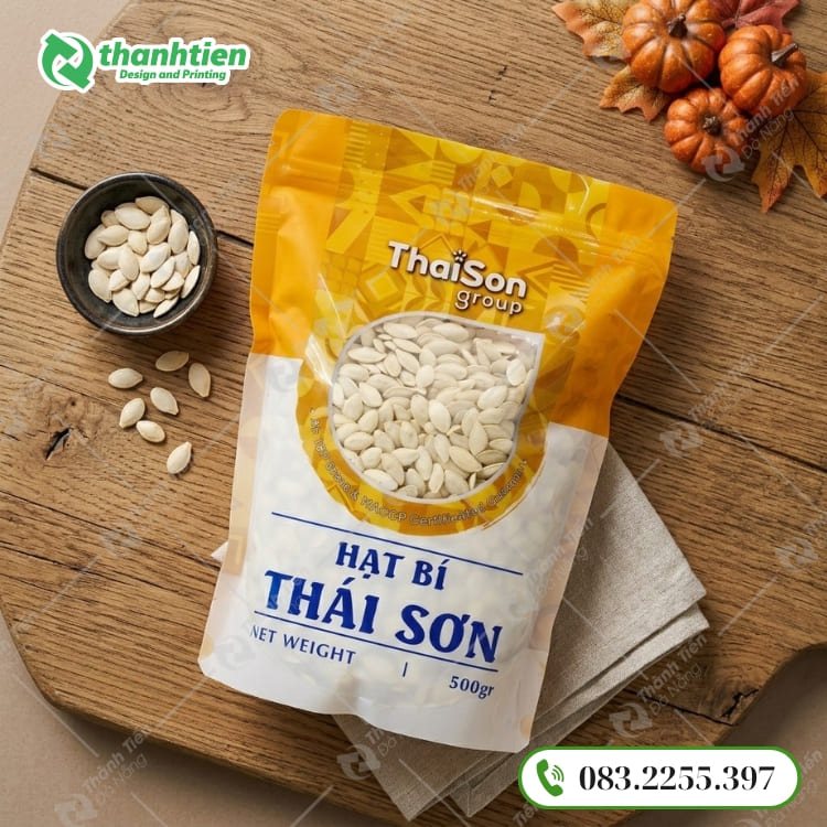 Bao bì hạt bí giá sỉ, in theo yêu cầu