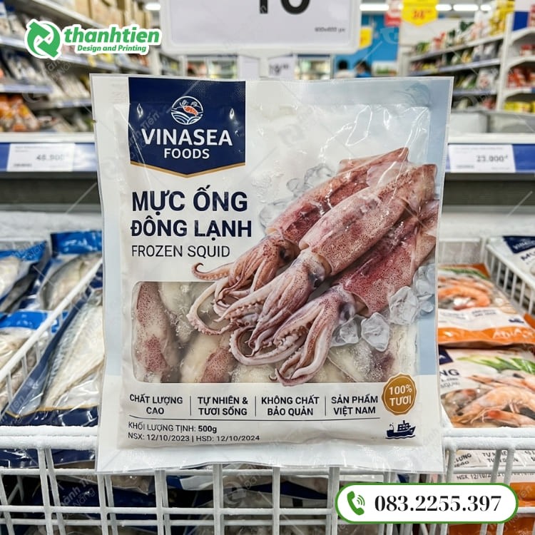 In bao bì thủy sản chất lượng, bền màu