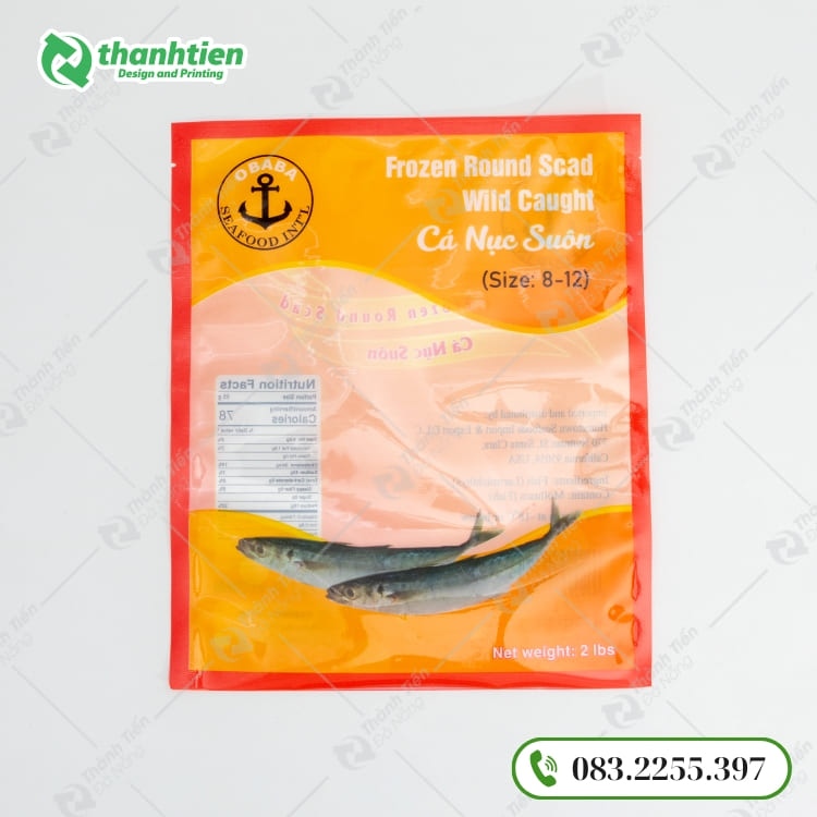 Túi đựng bao bì thủy sản có cửa sổ trong