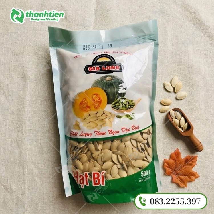 Túi màng ghép đựng hạt bí chống ẩm tốt