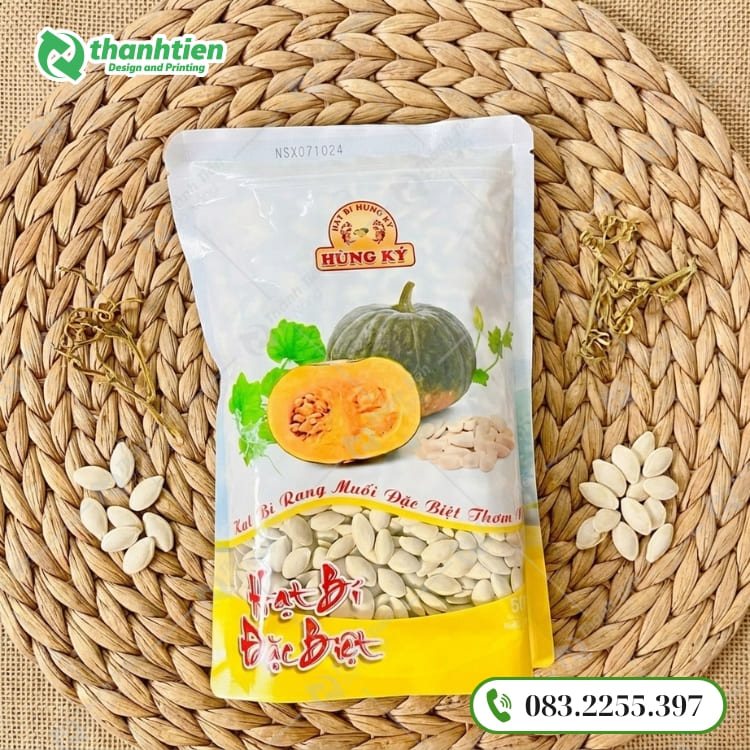 Túi zip đựng hạt bí tiện lợi