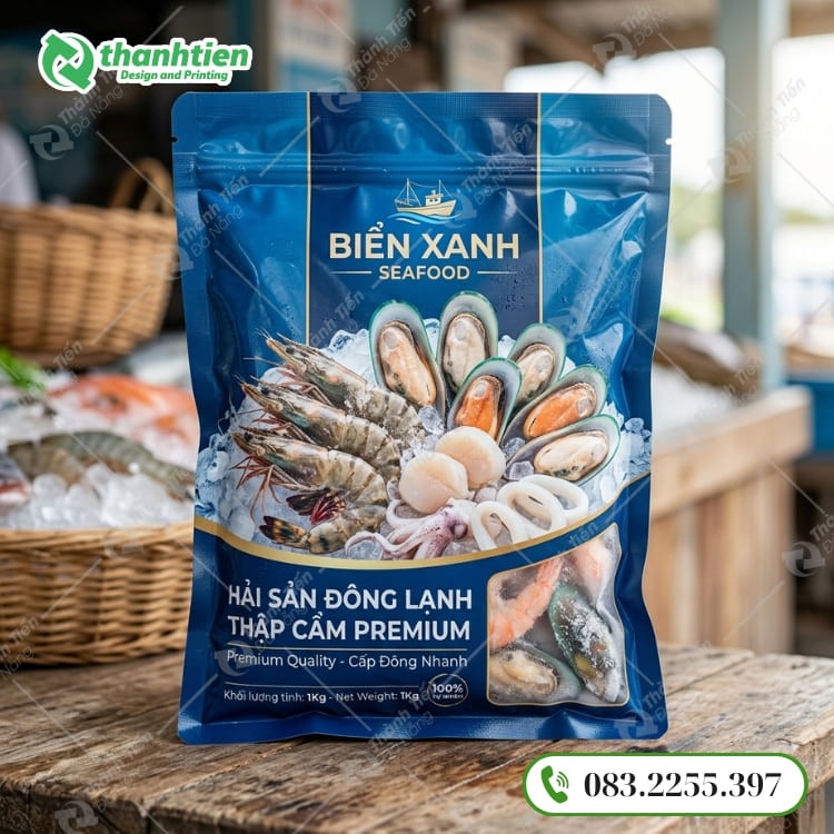 Túi zip đựng bao bì thủy sản đông lạnh