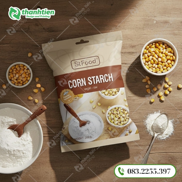 Bao bì bột ngô chống ẩm, in đẹp