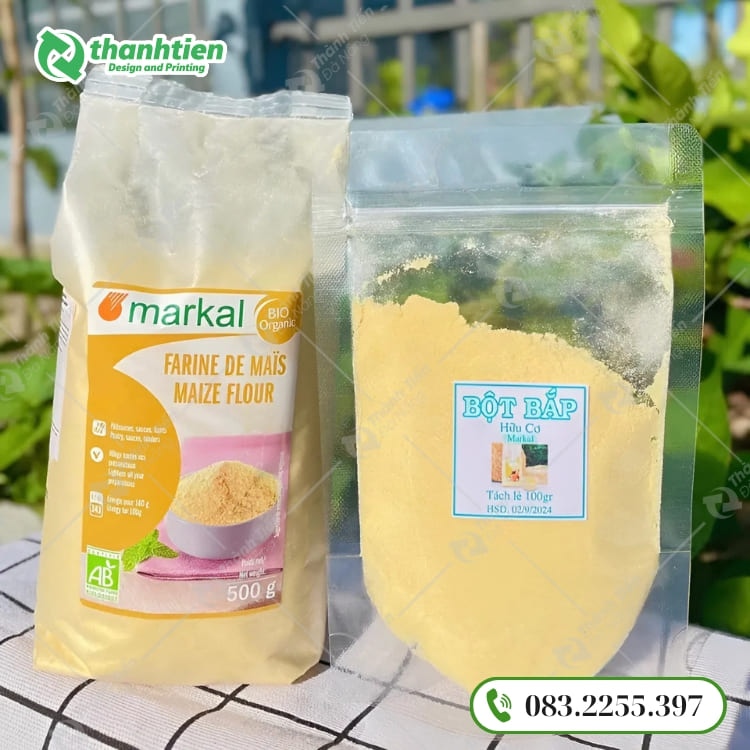 Bao bì đựng bột bắp trong suốt