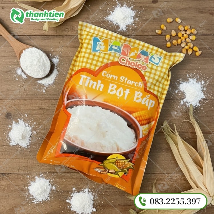 Bao bì đựng bột bắp in ấn chuyên nghiệp