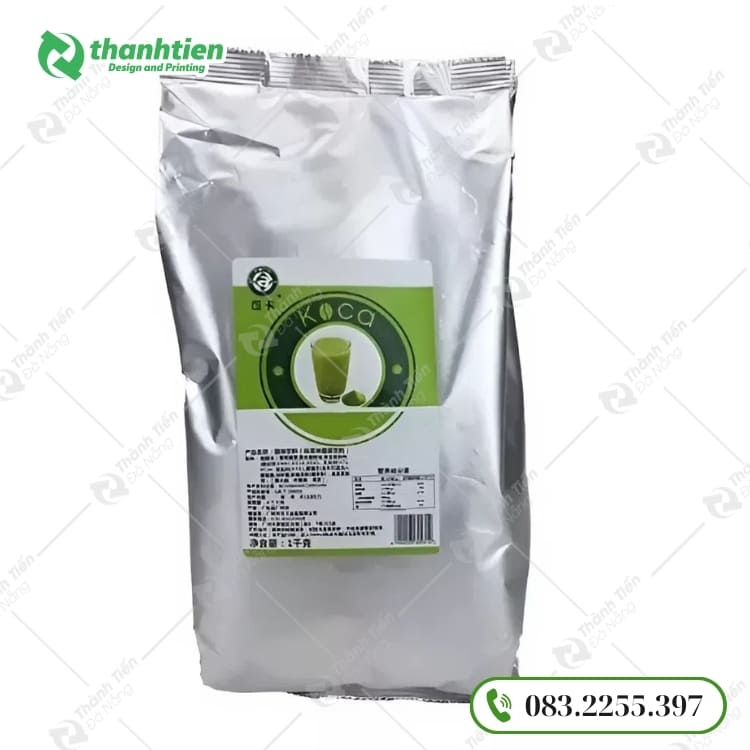 Túi bạc đựng bột matcha giúp chống ẩm hiệu quả