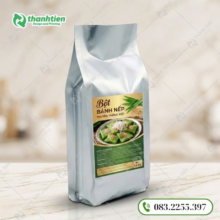 Túi bạc xếp hông đựng bột làm bánh chống ẩm