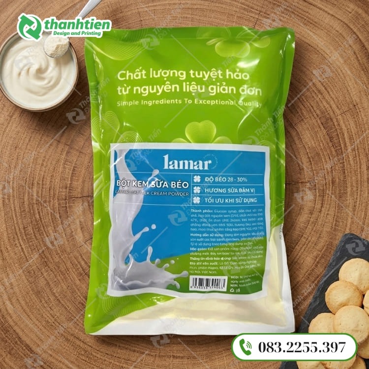 Túi ép biên đựng bột kem sữa