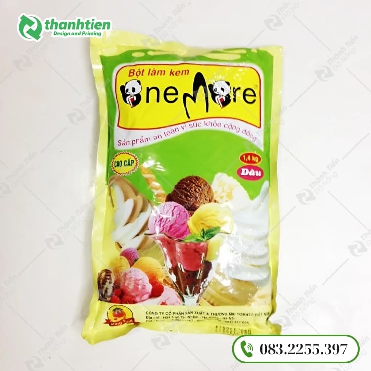 Túi ép biên đựng bột làm kem tươi