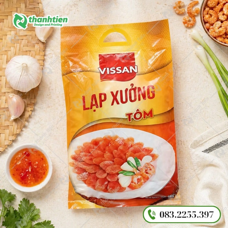 Túi màng ghép đựng lạp xưởng in theo yêu cầu