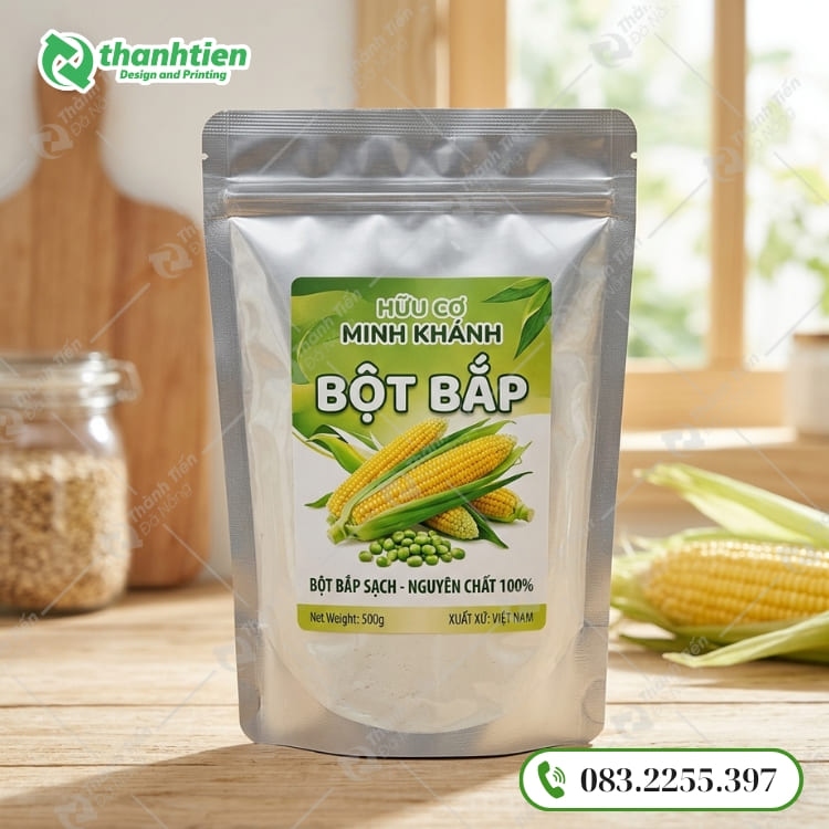 Túi zip đựng bột bắp an toàn