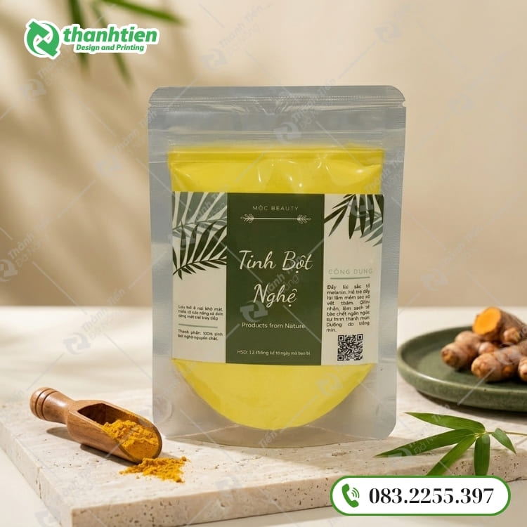 Túi zip đựng tinh bột nghệ chống ẩm