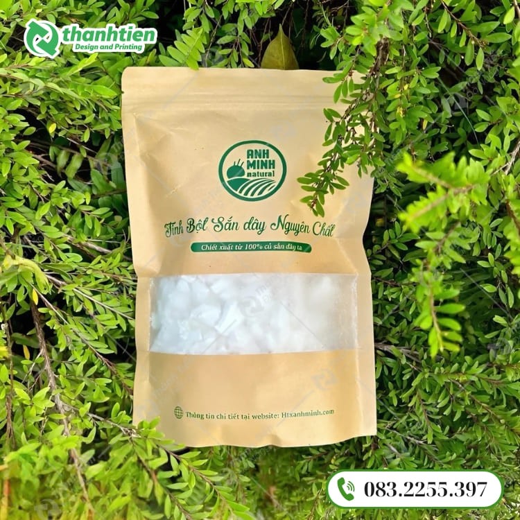 Túi zip giấy đựng bột sắn dây an toàn 